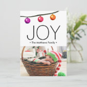 ベビー初めてのクリスマス2021歓喜の誕生のお知らせ シーズンカード (スタンド正面)