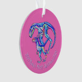 ベビー初めてのクリスマス2025ガールヴェロキラプトル オーナメント (正面)