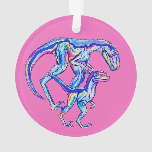 ベビー初めてのクリスマス2025ガールヴェロキラプトル オーナメント (裏面)