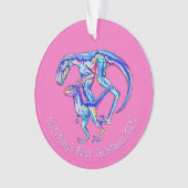 ベビー初めてのクリスマス2025ガールヴェロキラプトル オーナメント (正面)