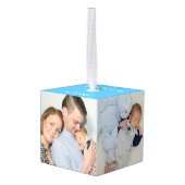 ベビー初めてのクリスマス5枚Keepsake キューブオーナメント (裏面アングル)