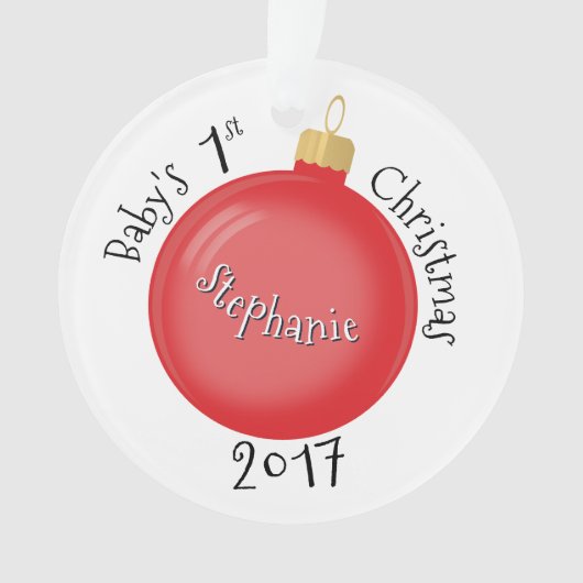 ベビー初めてのクリスマス オーナメント (正面)