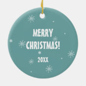 ベビー初めてのクリスマス。カスタムクリスマス セラミックオーナメント (裏面)