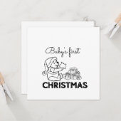ベビー初めてのクリスマス カード (正面/裏面インサイチュ)