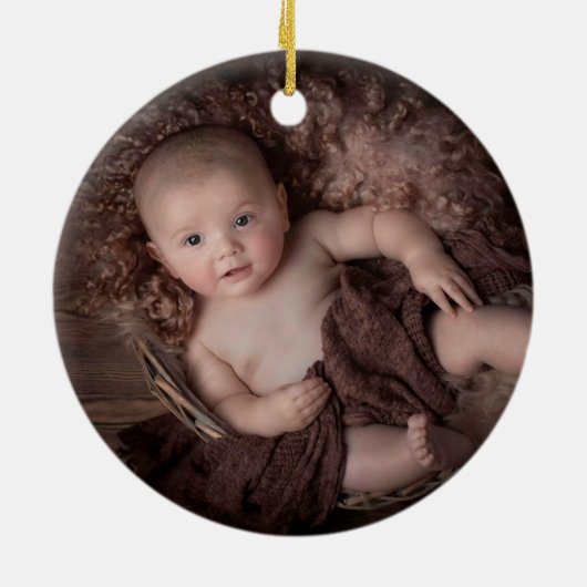 ベビー初めてのクリスマス |クレストモノグラム セラミックオーナメント (裏面)