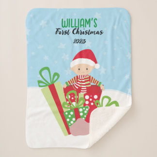 🎄ベビー初めてのクリスマス シェルパブランケット