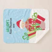 🎄ベビー初めてのクリスマス シェルパブランケット (正面(横))