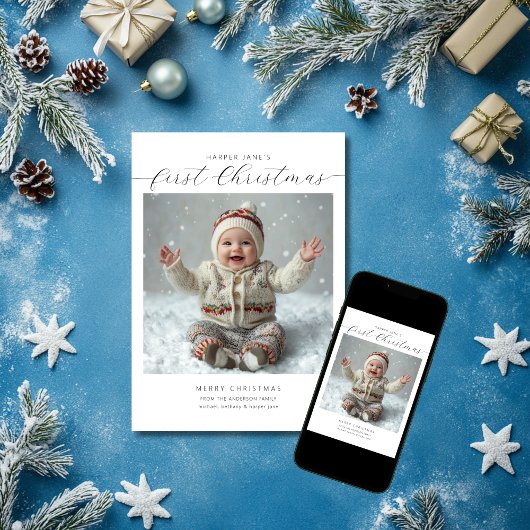 ベビー初めてのクリスマス シーズンカード