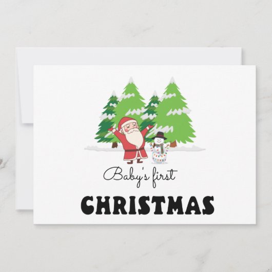ベビー初めてのクリスマス シーズンカード (正面)