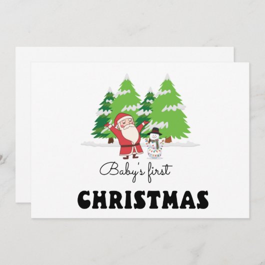 ベビー初めてのクリスマス シーズンカード (正面/裏面)