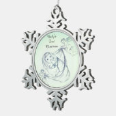 ベビー初めてのクリスマス スノーフレークピューターオーナメント (右)