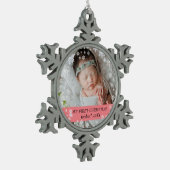 ベビー初めてのクリスマス スノーフレークピューターオーナメント (左)