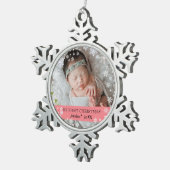 ベビー初めてのクリスマス スノーフレークピューターオーナメント (右)