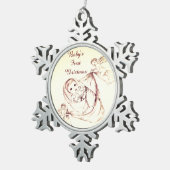 ベビー初めてのクリスマス スノーフレークピューターオーナメント (右)