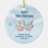 ベビー初めてのクリスマス セラミックオーナメント (正面)