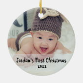 ベビー初めてのクリスマス セラミックオーナメント (裏面)