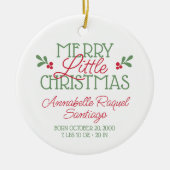 ベビー初めてのクリスマス セラミックオーナメント (正面)