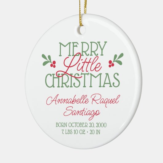 ベビー初めてのクリスマス セラミックオーナメント (左)