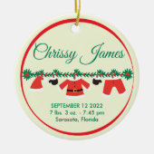 ベビー初めてのクリスマス セラミックオーナメント (正面)