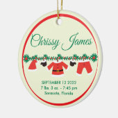 ベビー初めてのクリスマス セラミックオーナメント (左)