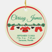 ベビー初めてのクリスマス セラミックオーナメント (裏面)