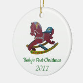 ベビー初めてのクリスマス セラミックオーナメント (左)