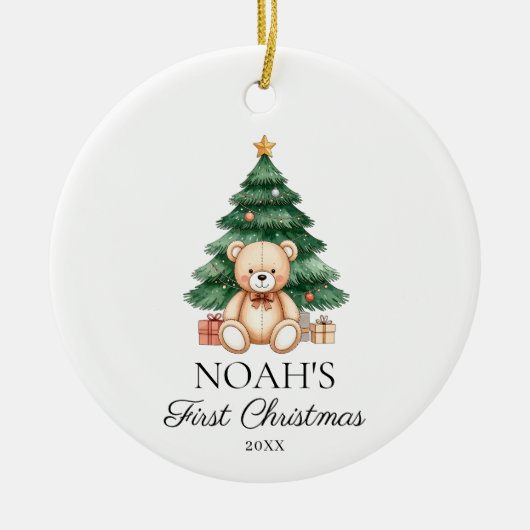 ベビー初めてのクリスマス セラミックオーナメント (正面)