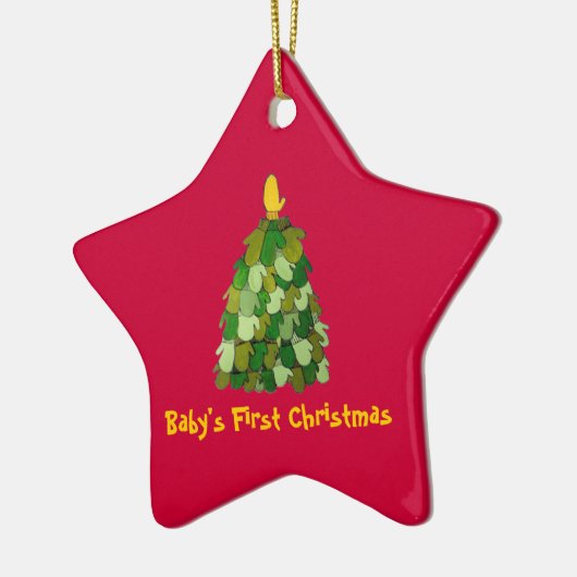 ベビー初めてのクリスマス セラミックオーナメント (左)