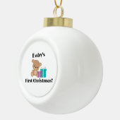 ベビー初めてのクリスマス! セラミックボールオーナメント (右)