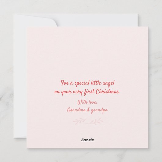 ベビー初めてのクリスマス – ミッテンでかわいい子猫 シーズンカード (裏面)