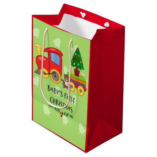 ベビー初めてのクリスマス ミディアムペーパーバッグ (正面アングル)