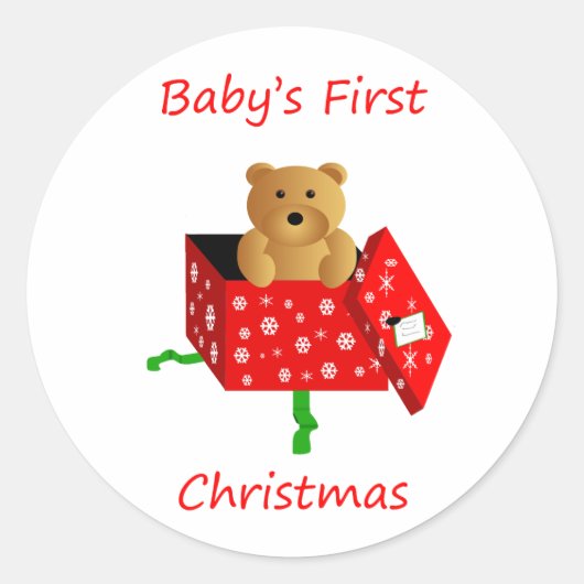 ベビー初めてのクリスマス ラウンドシール (正面)