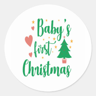 ベビー初めてのクリスマス ラウンドシール