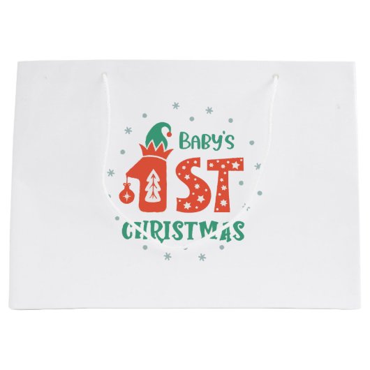 ベビー初めてのクリスマス ラージペーパーバッグ (正面)
