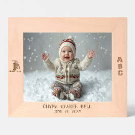 ベビー初めてのクリスマス レーザー彫刻フレーム