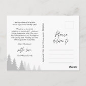 ベビー初めてのクリスマス、写真を使用した告知 ポストカード (裏面)