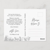 ベビー初めてのクリスマス、写真を使用した告知 ポストカード (裏面)