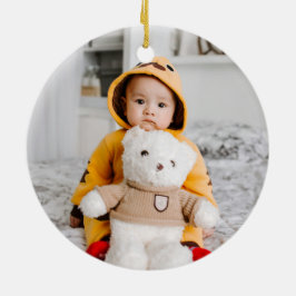 ベビー初めてのクリスマス |写真カスタムと名前 セラミックオーナメント