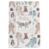 ベビー初めてのクリスマス 男女兼用 ミディアムペーパーバッグ (裏面)