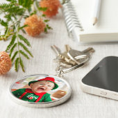 ベビー初めてのクリスマス | 研修小妖精や小人 キーホルダー (側面)