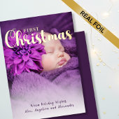ベビー初めてのクリスマス 箔シーズンカード