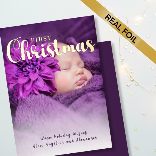 ベビー初めてのクリスマス 箔シーズンカード