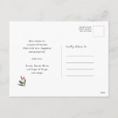 ベビー初めてのクリスマス |金ゴールドの葉写真 シーズンポストカード (裏面)