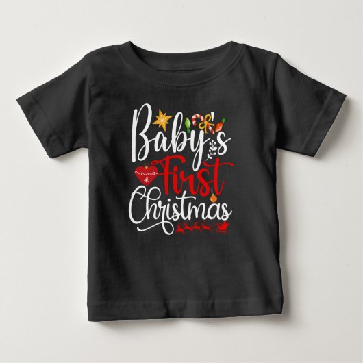 ベビー初めてのクリスマス-84604 ベビーTシャツ (正面)