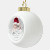 ベビー初めてのクリスマスKeepsakeフォトオーバーレイ セラミックボールオーナメント (右)