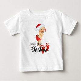 ベビー初めてのクリスマスTシャツ ベビーTシャツ