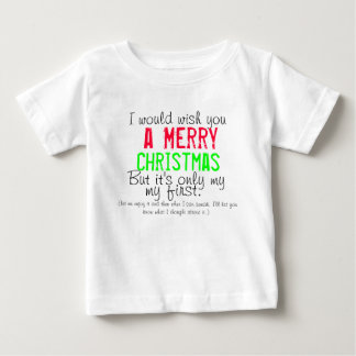 ベビー初めてのクリスマスTシャツ ベビーTシャツ