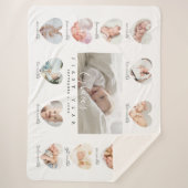 ベビー初年ハート写真掲載校 シェルパブランケット (正面)