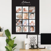 ベビー初年度月刊写真ポスター ポスター (ホームオフィス)