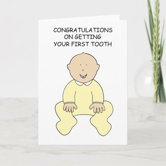 ベビー初歯おめでとう カード (正面)